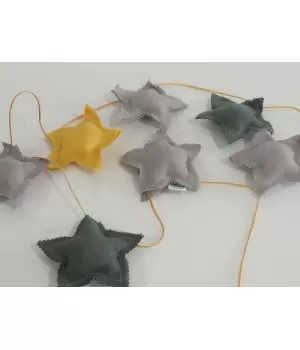 Natural Linen star garland 4